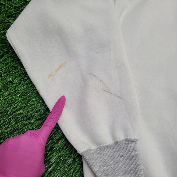 Vintage Boston University Sweatshirt Large 24x24 Baggy Crop - Picture 3 of 15